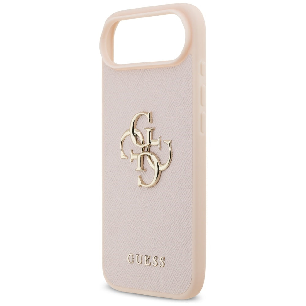 Hoes voor Apple iPhone 17 Air, Guess, 4G Grained Big and Classic Logo, Roze