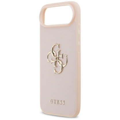 Hoes voor Apple iPhone 17 Air, Guess, 4G Grained Big and Classic Logo, Roze
