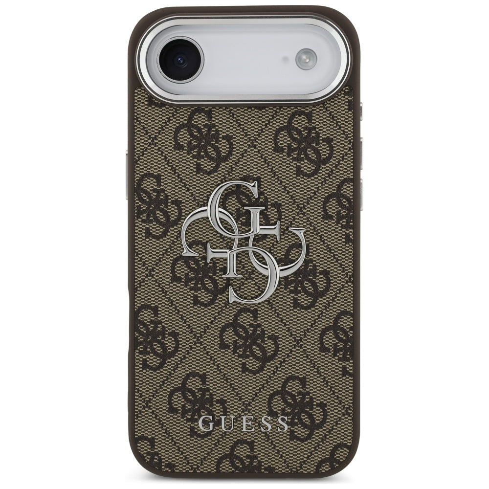 Hoes voor Apple iPhone 17 Air, Guess, Big 4G Logo Classic, Bruin Zilver