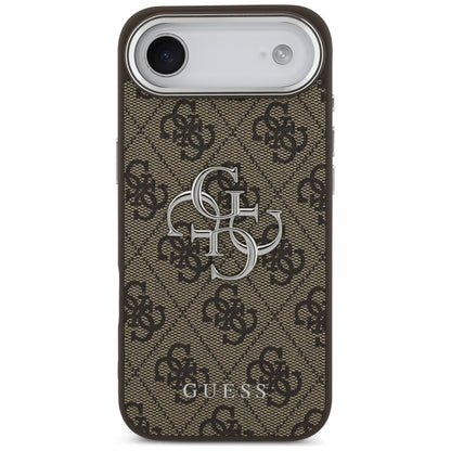 Hoes voor Apple iPhone 17 Air, Guess, Big 4G Logo Classic, Bruin Zilver