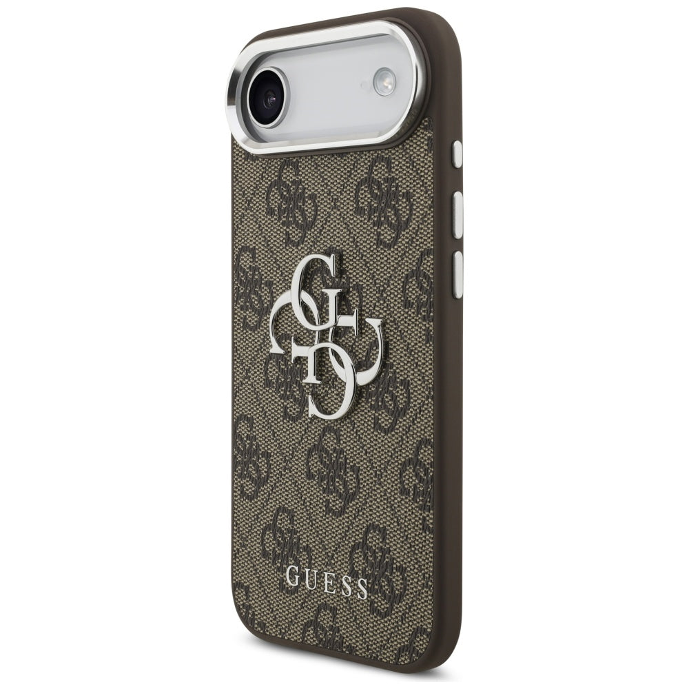 Hoes voor Apple iPhone 17 Air, Guess, Big 4G Logo Classic, Bruin Zilver