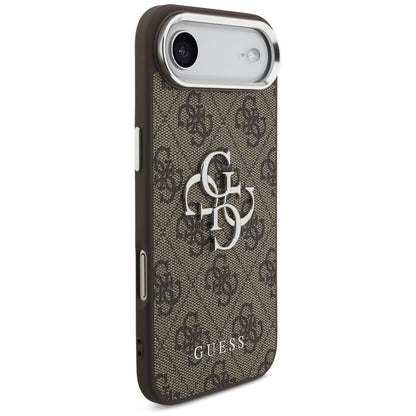 Hoes voor Apple iPhone 17 Air, Guess, Big 4G Logo Classic, Bruin Zilver