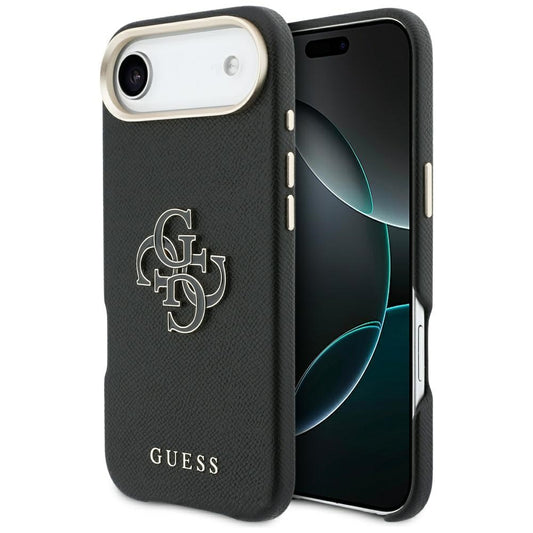 Hoes voor Apple iPhone 17 Air, Guess, Resin Logo, Zwart
