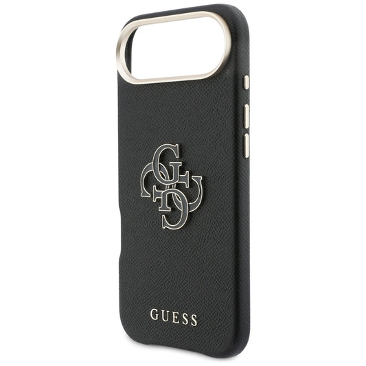 Hoes voor Apple iPhone 17 Air, Guess, Resin Logo, Zwart