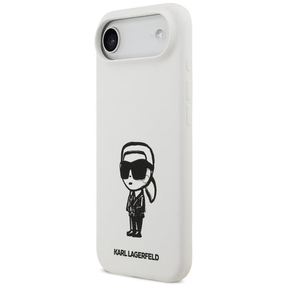 Hoes voor Apple iPhone 17 Air, Karl Lagerfeld, Sketch en Logo Karl, Wit