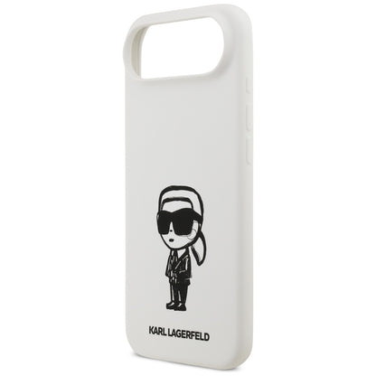 Hoes voor Apple iPhone 17 Air, Karl Lagerfeld, Sketch en Logo Karl, Wit