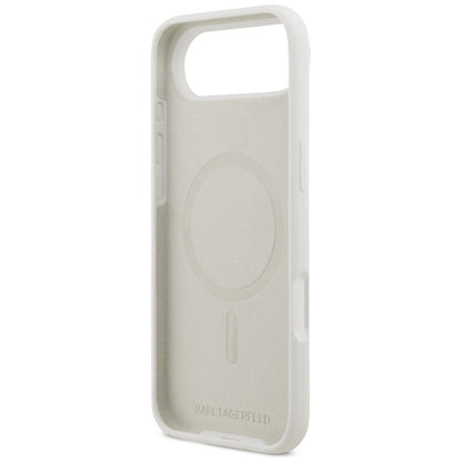 Hoes voor Apple iPhone 17 Air, Karl Lagerfeld, Sketch en Logo Karl, Wit