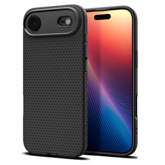 Hoes voor Apple iPhone 17 Air, Spigen, Liquid Air, Mat Zwart