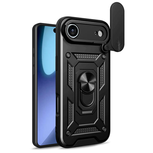 Hoes voor Apple iPhone 17 Air, Techsuit, CamShield, Zwart