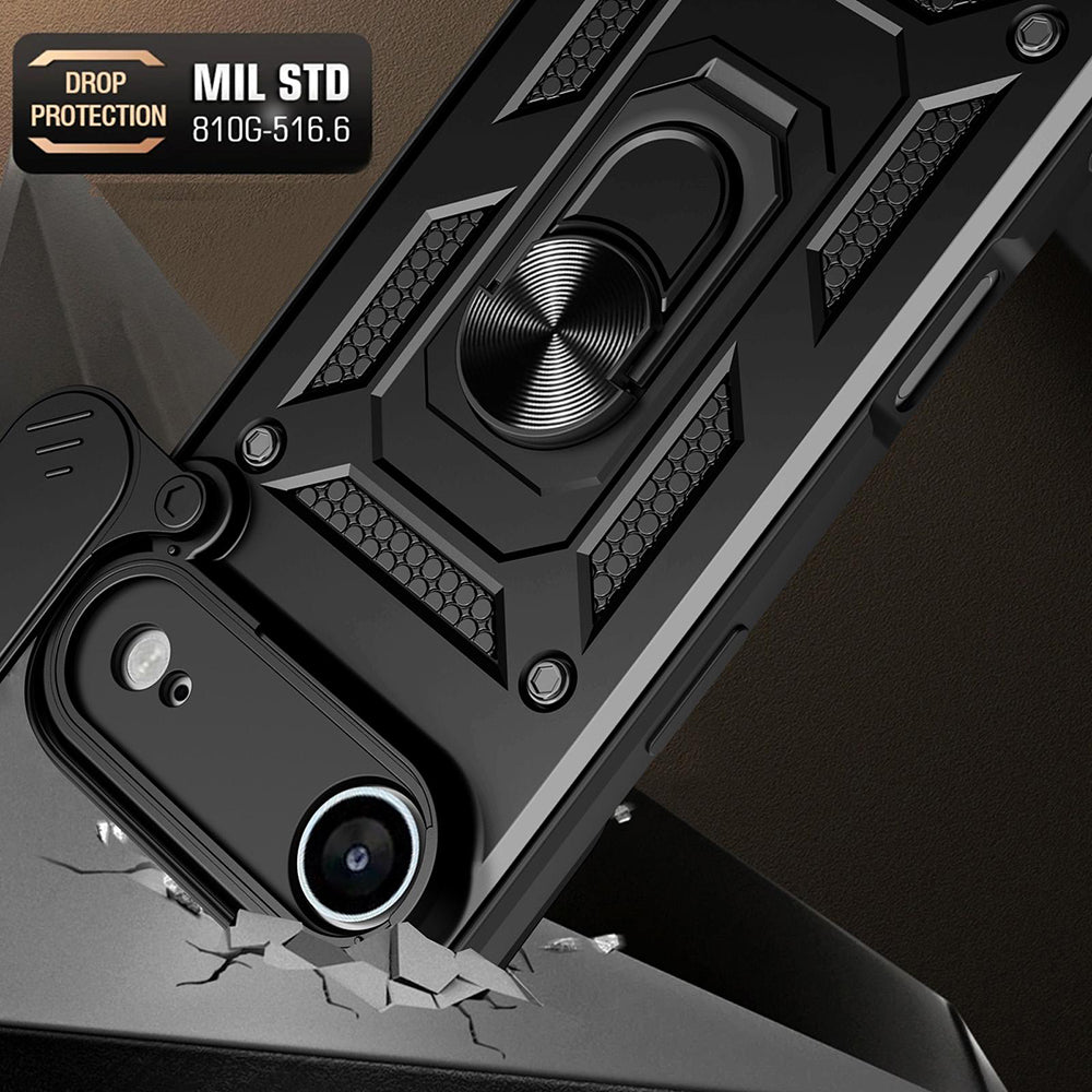 Hoes voor Apple iPhone 17 Air, Techsuit, CamShield, Zwart