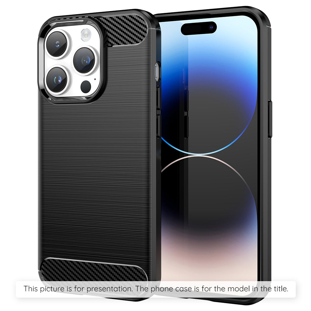 Hoes voor Apple iPhone 17 Air, Techsuit, Carbon, Zwart