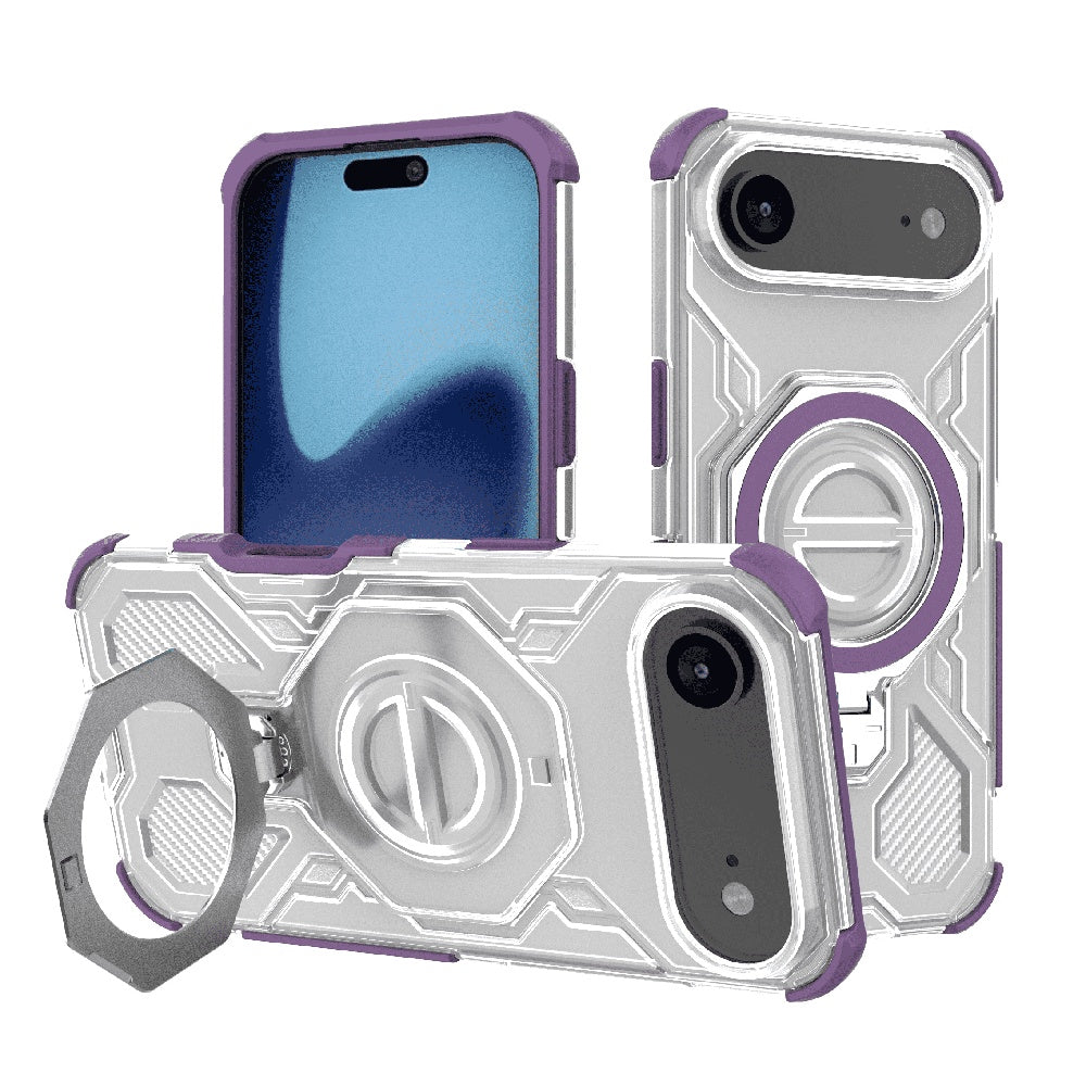 Hoes voor Apple iPhone 17 Air, Techsuit, Carbon Shield Pro, Paars