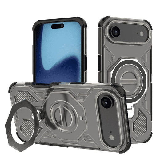 Hoes voor Apple iPhone 17 Air, Techsuit, Carbon Shield Pro, Lichtzwart
