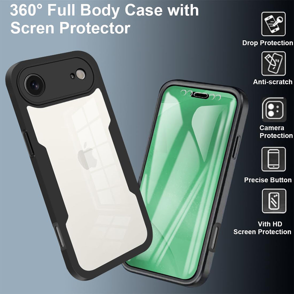 Hoes voor Apple iPhone 17 Air, Techsuit, ColorVerse 360, Zwart