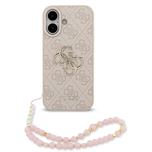 Hoes voor Apple iPhone 17, Guess, 4G Classic Logo met Band, Roze
