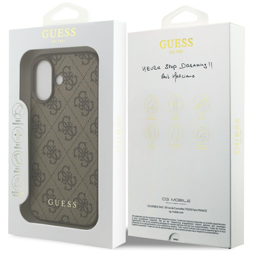 Hoes voor Apple iPhone 17, Guess, 4G Classic, Bruin