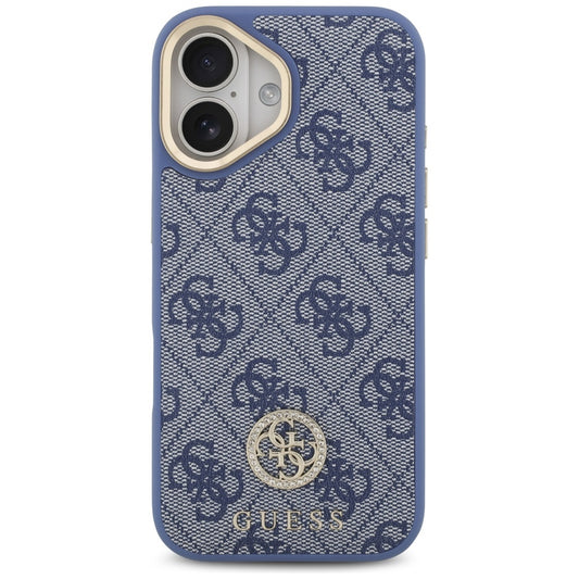 Hoesje voor Apple iPhone 17, Guess, 4G Strass Logo, Blauw