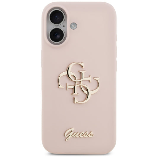 Hoesje voor Apple iPhone 17, Guess, Big 4G Script, Lichtroze