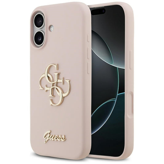 Hoesje voor Apple iPhone 17, Guess, Big 4G Script, Lichtroze