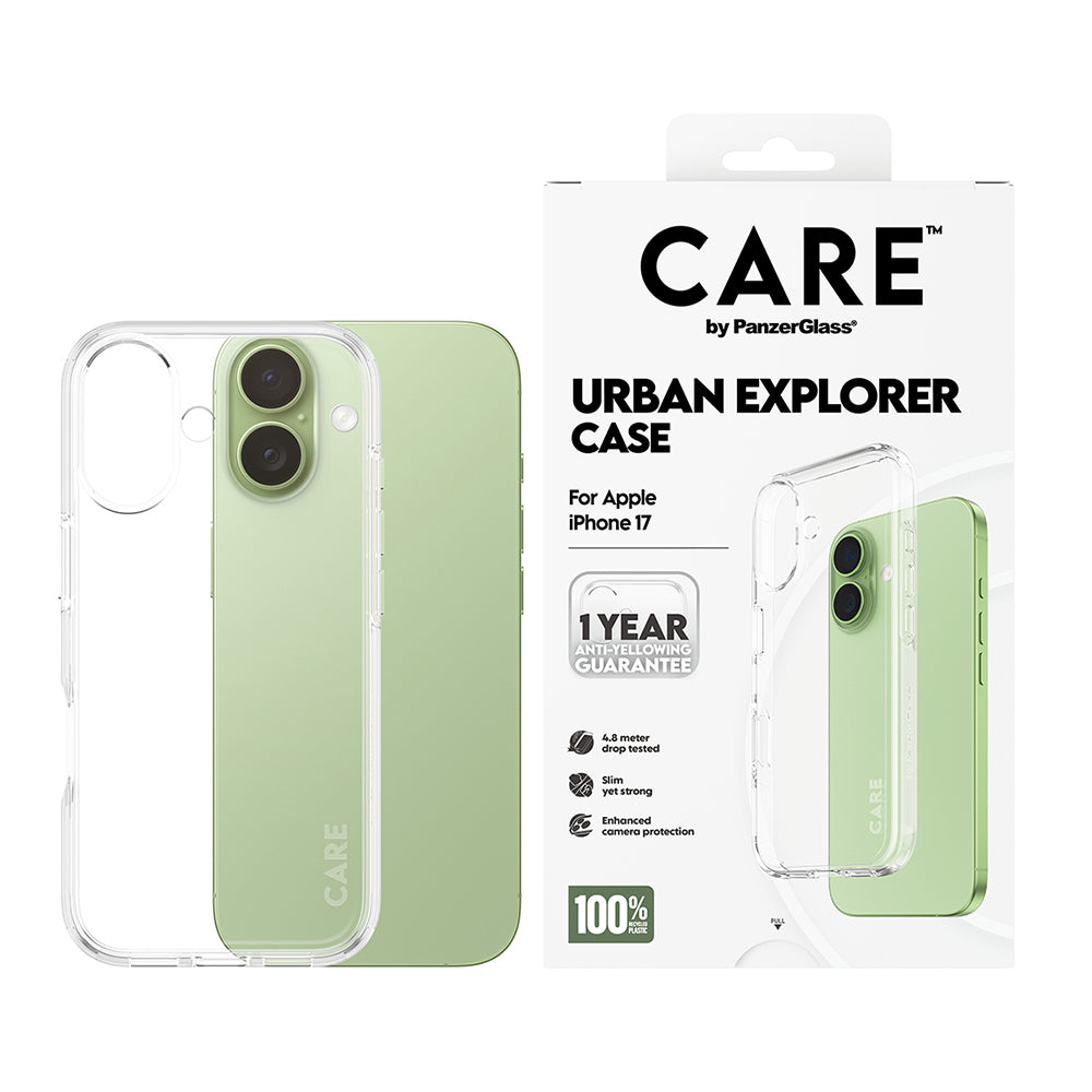 Hoes voor Apple iPhone 17, PanzerGlass, Care Urban Explorer, Transparant