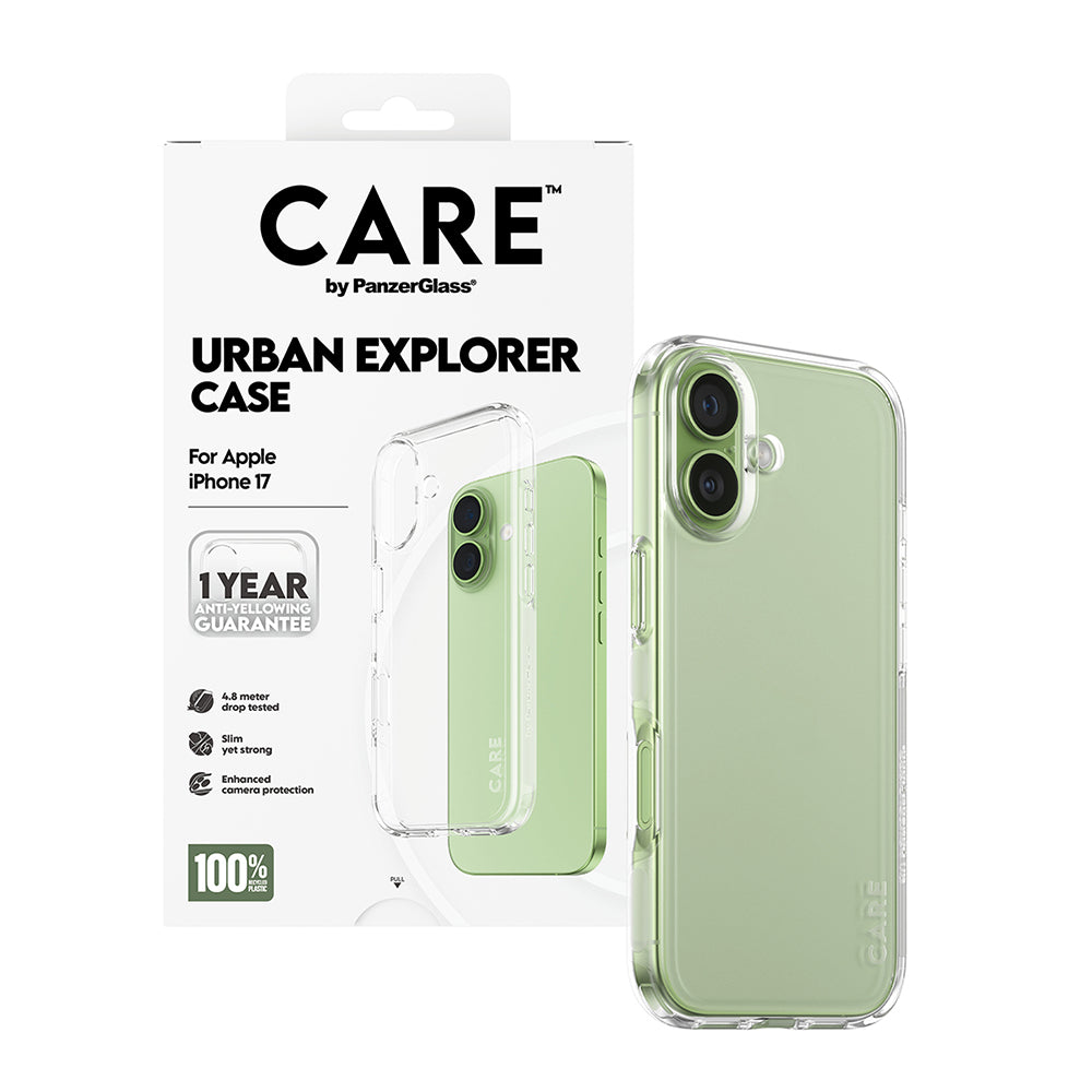 Hoes voor Apple iPhone 17, PanzerGlass, Care Urban Explorer, Transparant