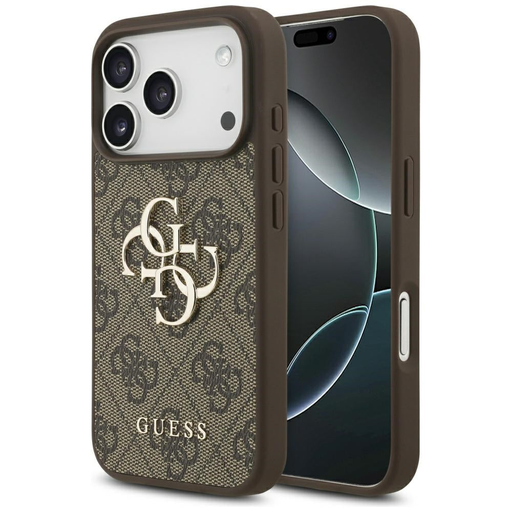 Hoes voor Apple iPhone 17 Pro, Guess, 4G Big Logo, Bruin