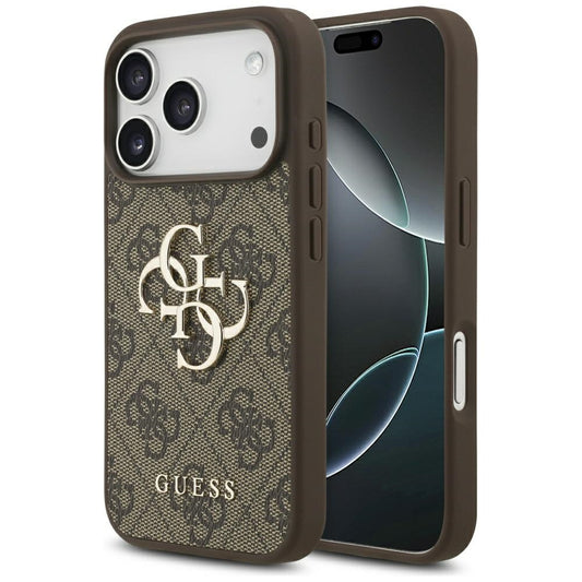 Hoes voor Apple iPhone 17 Pro, Guess, 4G Big Logo, Bruin