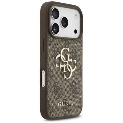Hoes voor Apple iPhone 17 Pro, Guess, 4G Big Logo, Bruin