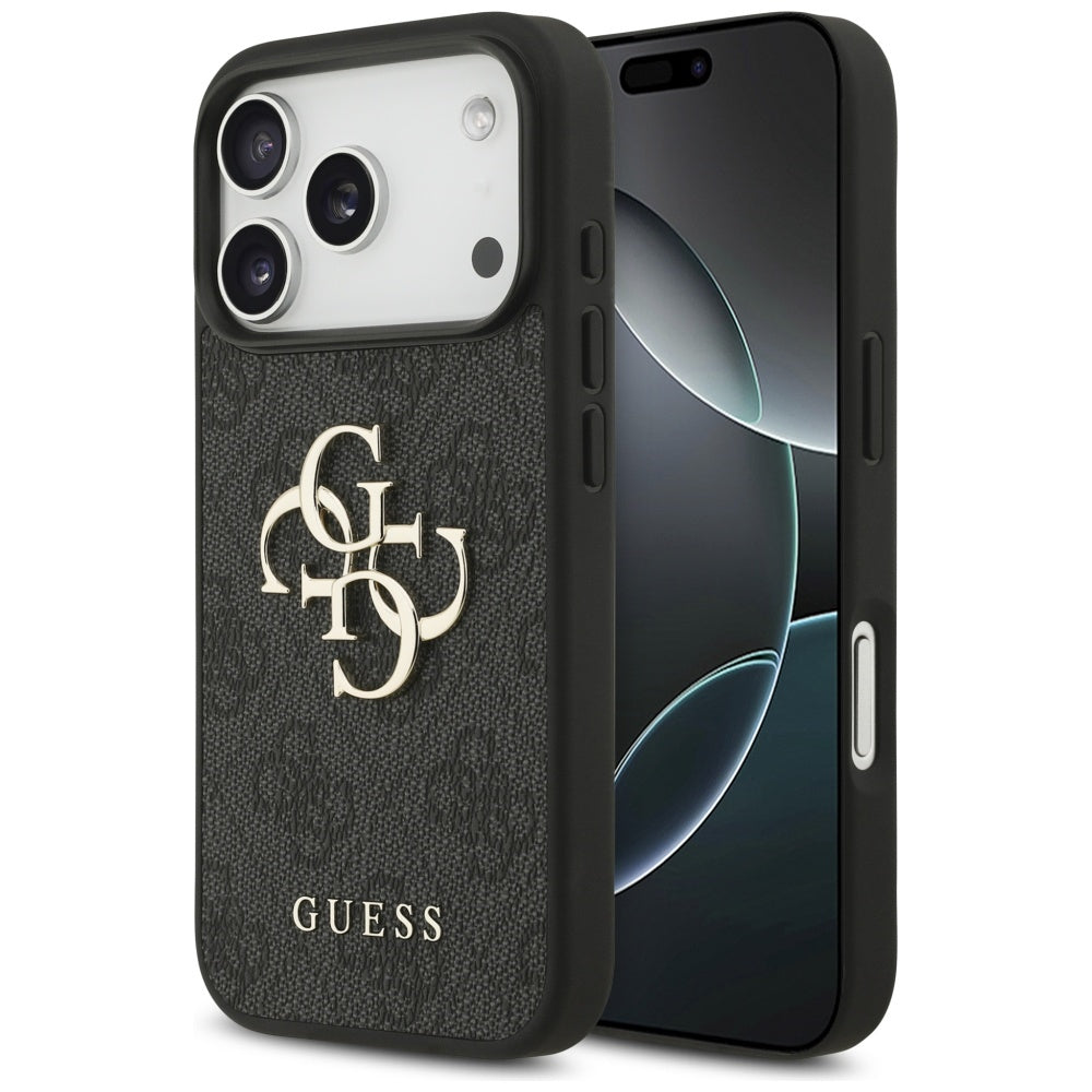 Hoes voor Apple iPhone 17 Pro, Guess, 4G Big Logo, Zwart