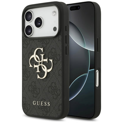 Hoes voor Apple iPhone 17 Pro, Guess, 4G Big Logo, Zwart