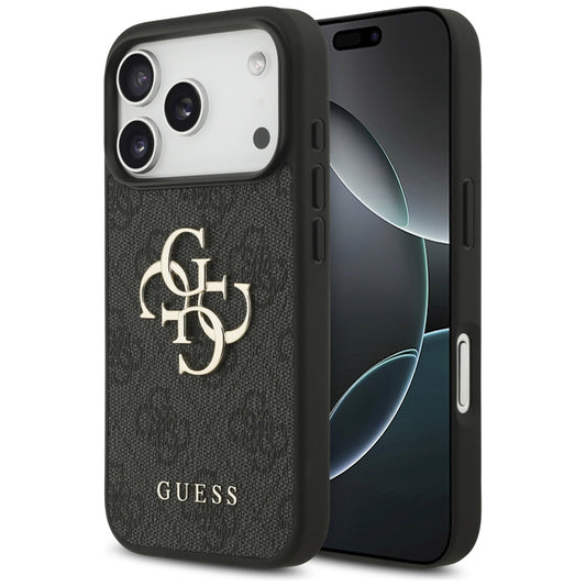 Hoes voor Apple iPhone 17 Pro, Guess, 4G Big Logo, Zwart