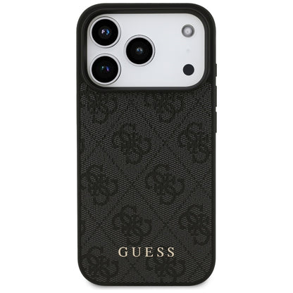 Hoes voor Apple iPhone 17 Pro, Guess, 4G Classic, Zwart