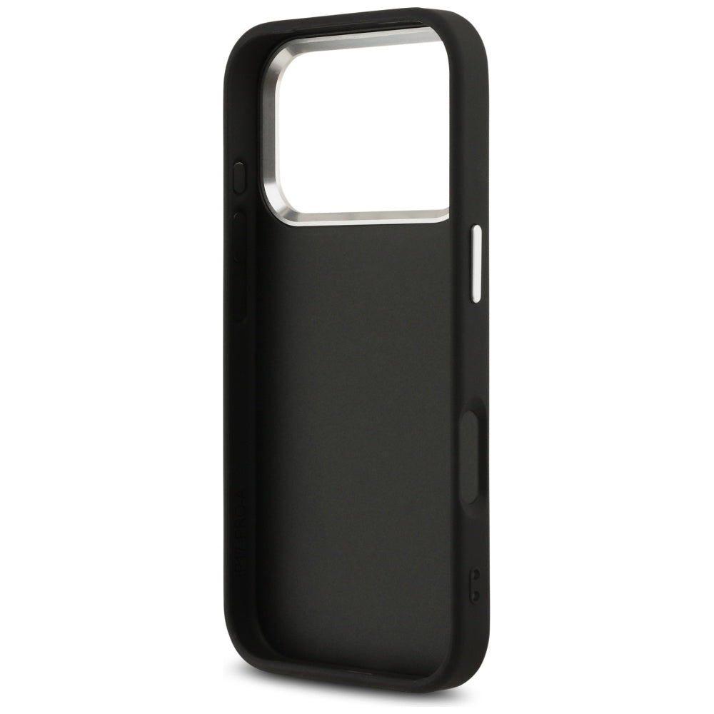 Hoes voor Apple iPhone 17 Pro, Guess, Big 4G Logo Classic, Zwart Zilver