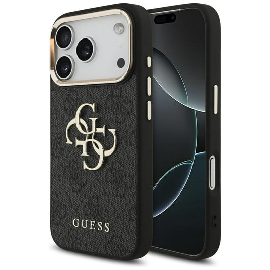 Hoes voor Apple iPhone 17 Pro, Guess, Big 4G Logo Classic, Zwart Goud