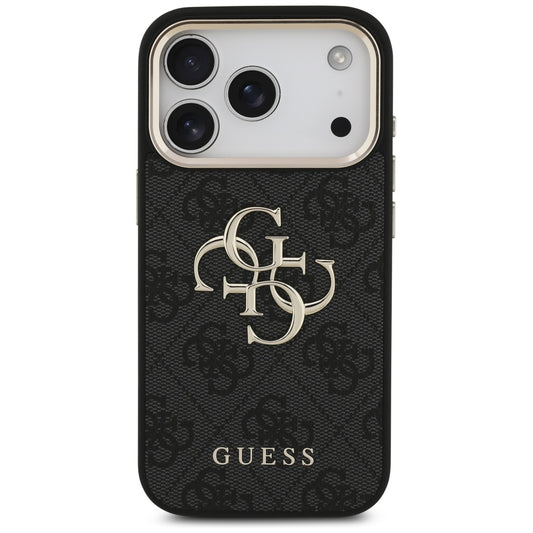Hoes voor Apple iPhone 17 Pro, Guess, Big 4G Logo Classic, Zwart Goud