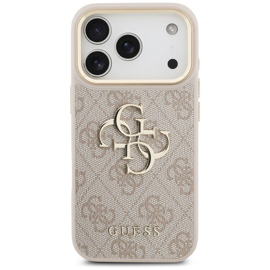 Hoesje voor Apple iPhone 17 Pro, Guess, Big 4G Logo Classic, Goudroze