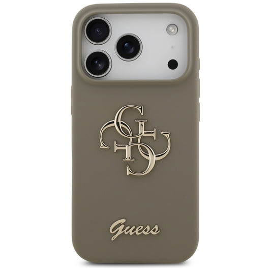 Hoes voor Apple iPhone 17 Pro, Guess, Big 4G Script, Bruin