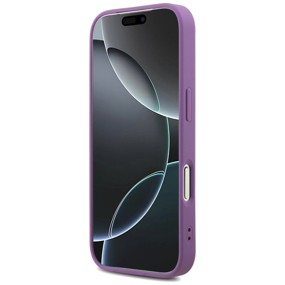 Hoes voor Apple iPhone 17 Pro, Guess, Fixed Glitter Big 4G, Paars