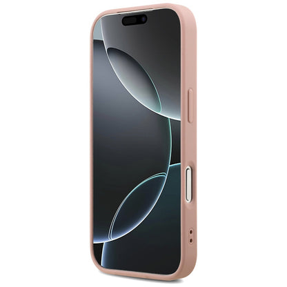 Hoes voor Apple iPhone 17 Pro, Guess, Fixed Glitter Big 4G, Roze