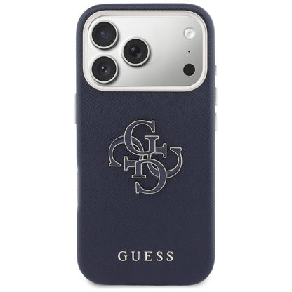 Hoesje voor Apple iPhone 17 Pro, Guess, Resin Logo, Blauw