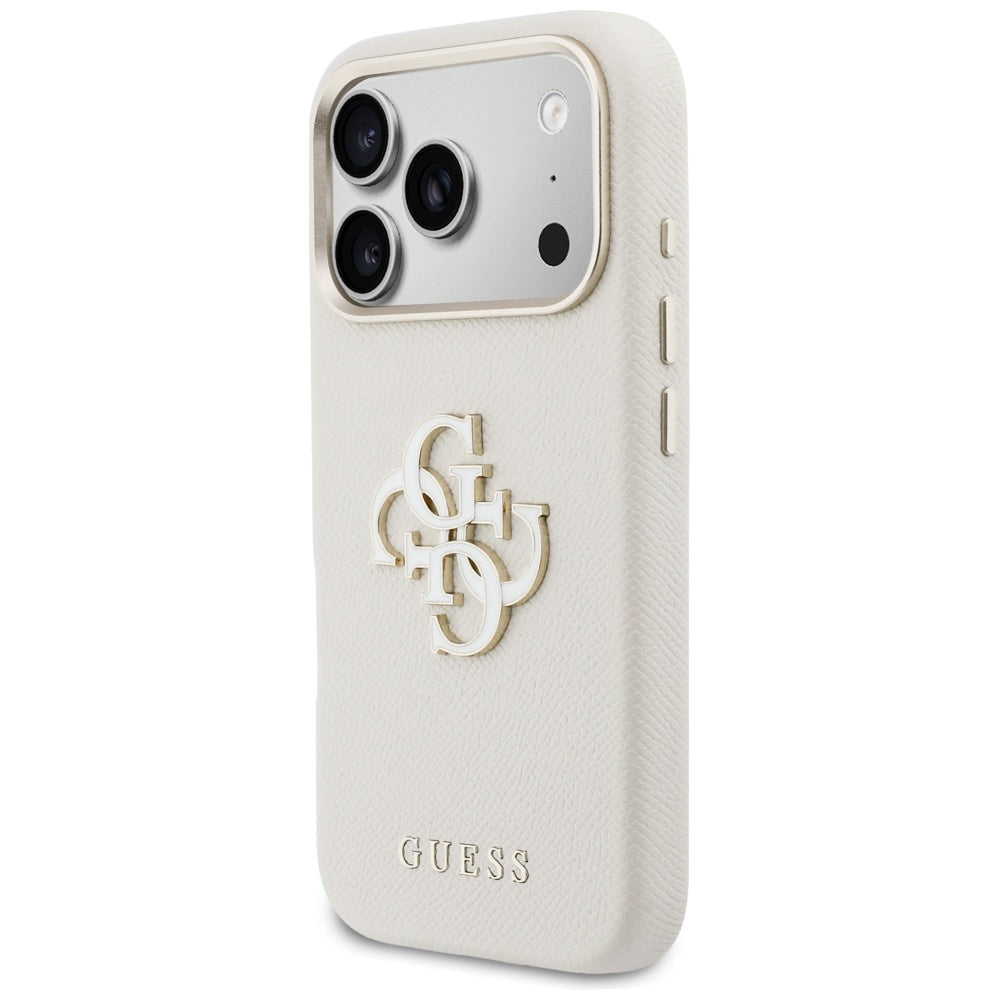 Case for Apple iPhone 17 Pro, Guess, Resin Logo, Beige