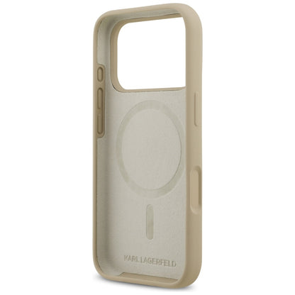 Case for Apple iPhone 17 Pro, Karl Lagerfeld, Sketch and Logo Karl, Brown