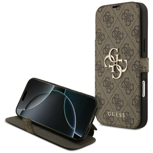 Hoes voor Apple iPhone 17 Pro Max, Guess, 4G Metal Logo, Bruin