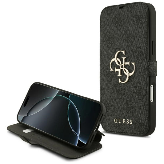 Hoes voor Apple iPhone 17 Pro Max, Guess, 4G Metal Logo, Zwart