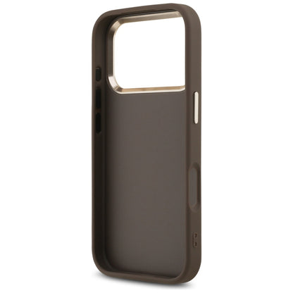 Hoes voor Apple iPhone 17 Pro Max, Guess, Big 4G Logo Classic, Goudbruin