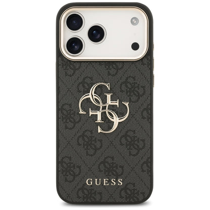 Hoes voor Apple iPhone 17 Pro Max, Guess, Big 4G Logo Classic, Zwart Goud
