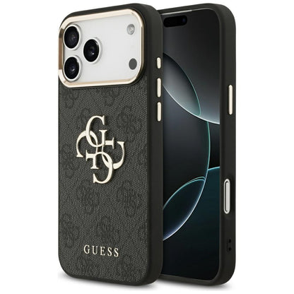 Hoes voor Apple iPhone 17 Pro Max, Guess, Big 4G Logo Classic, Zwart Goud