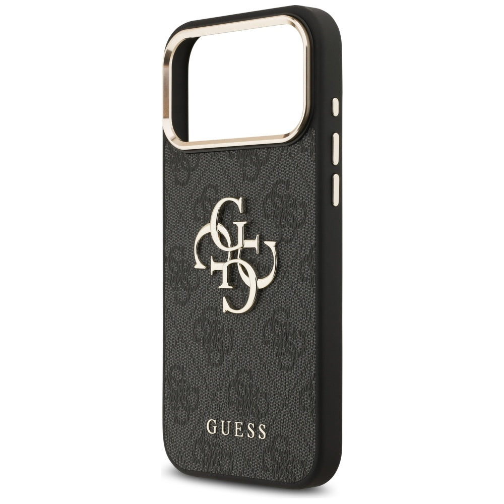 Hoes voor Apple iPhone 17 Pro Max, Guess, Big 4G Logo Classic, Zwart Goud