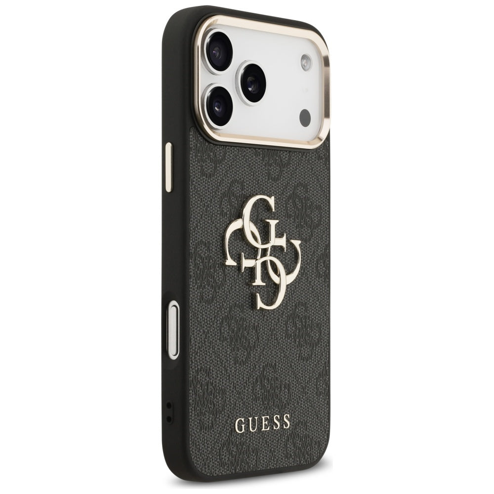 Hoes voor Apple iPhone 17 Pro Max, Guess, Big 4G Logo Classic, Zwart Goud