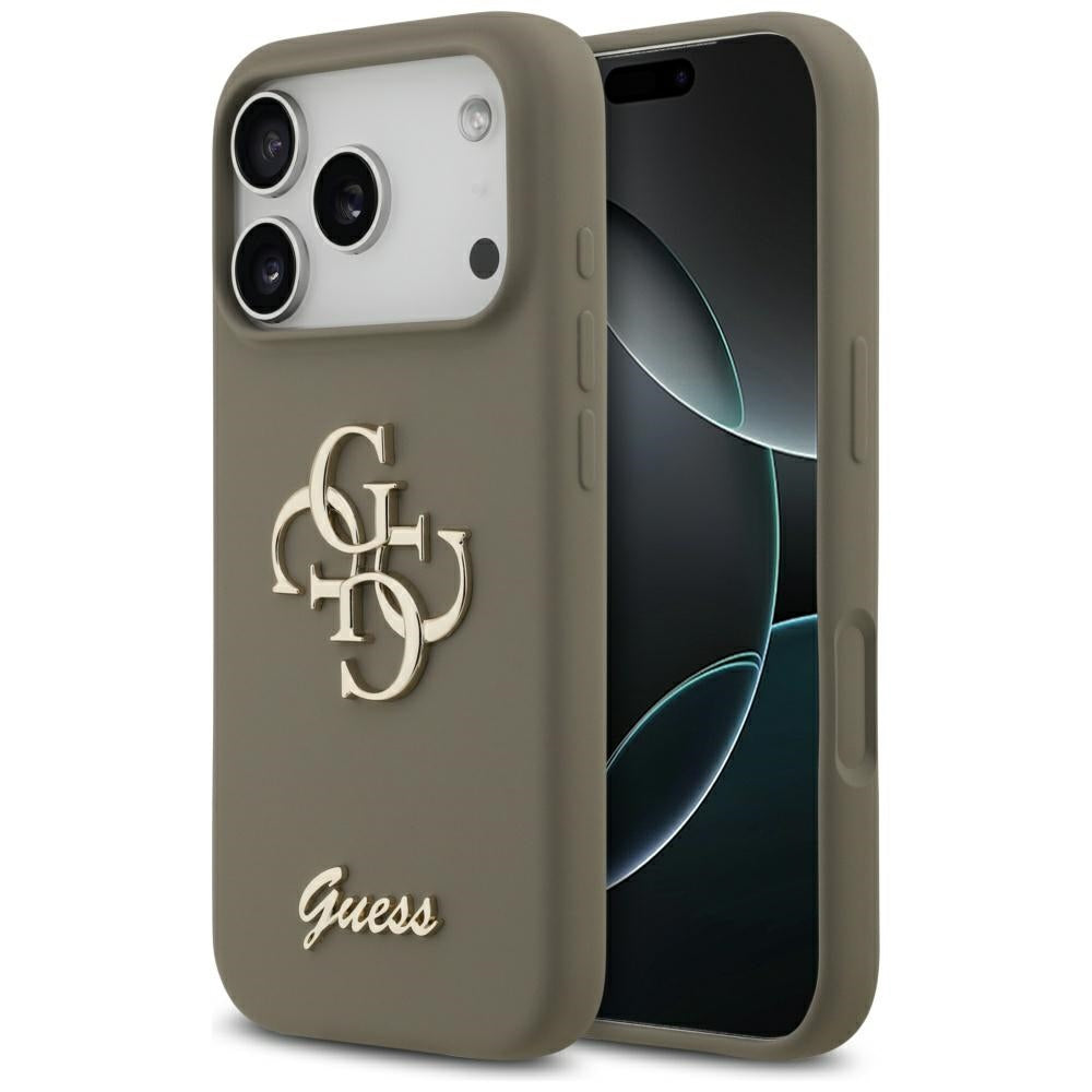 Hoes voor Apple iPhone 17 Pro Max, Guess, Big 4G Script, Bruin
